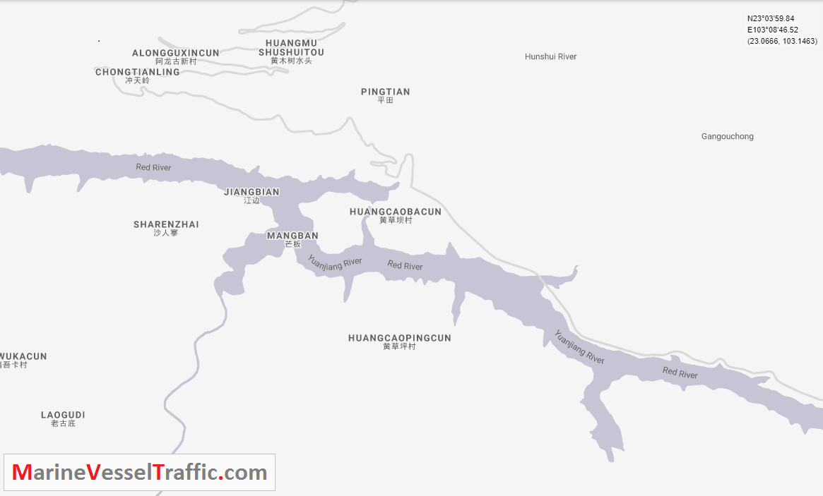 Live Marine Traffic, Density Map and Current Position of ships in HONG RED RIVER