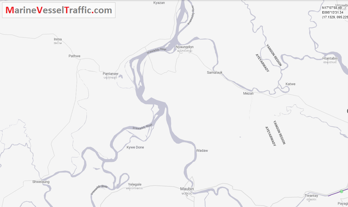 Live Marine Traffic, Density Map and Current Position of ships in IRRAWADDY DELTA RIVER