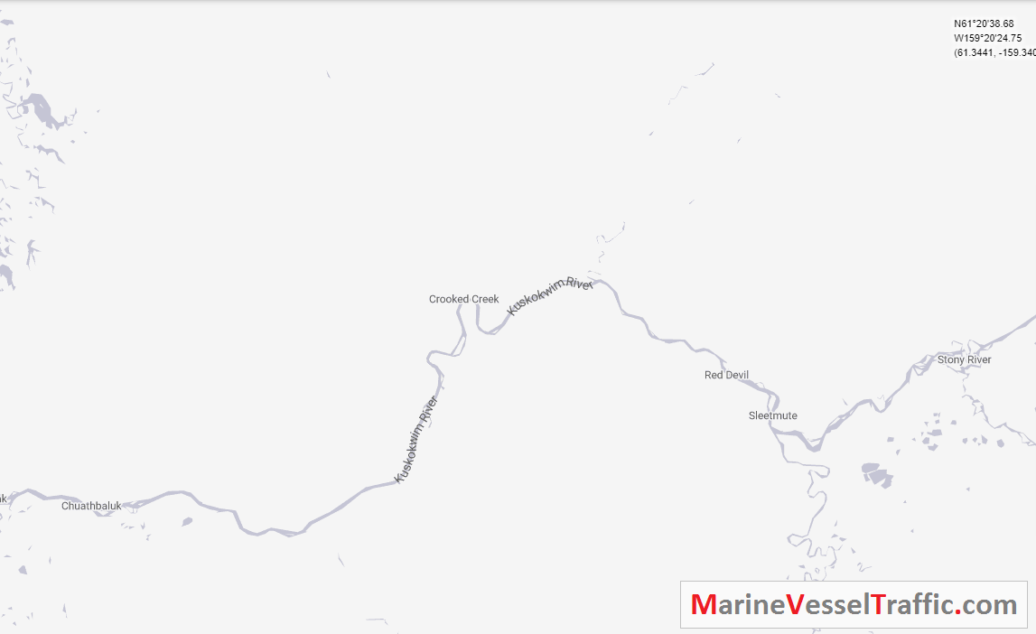 Live Marine Traffic, Density Map and Current Position of ships in KUSKOKWIM RIVER