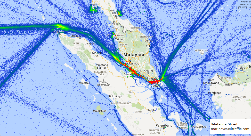 Live Marine Traffic, Density Map and Current Position of ships in MALACCA STRAIT Live Marine Traffic, Density Map and Current Position of ships in MALACCA STRAIT